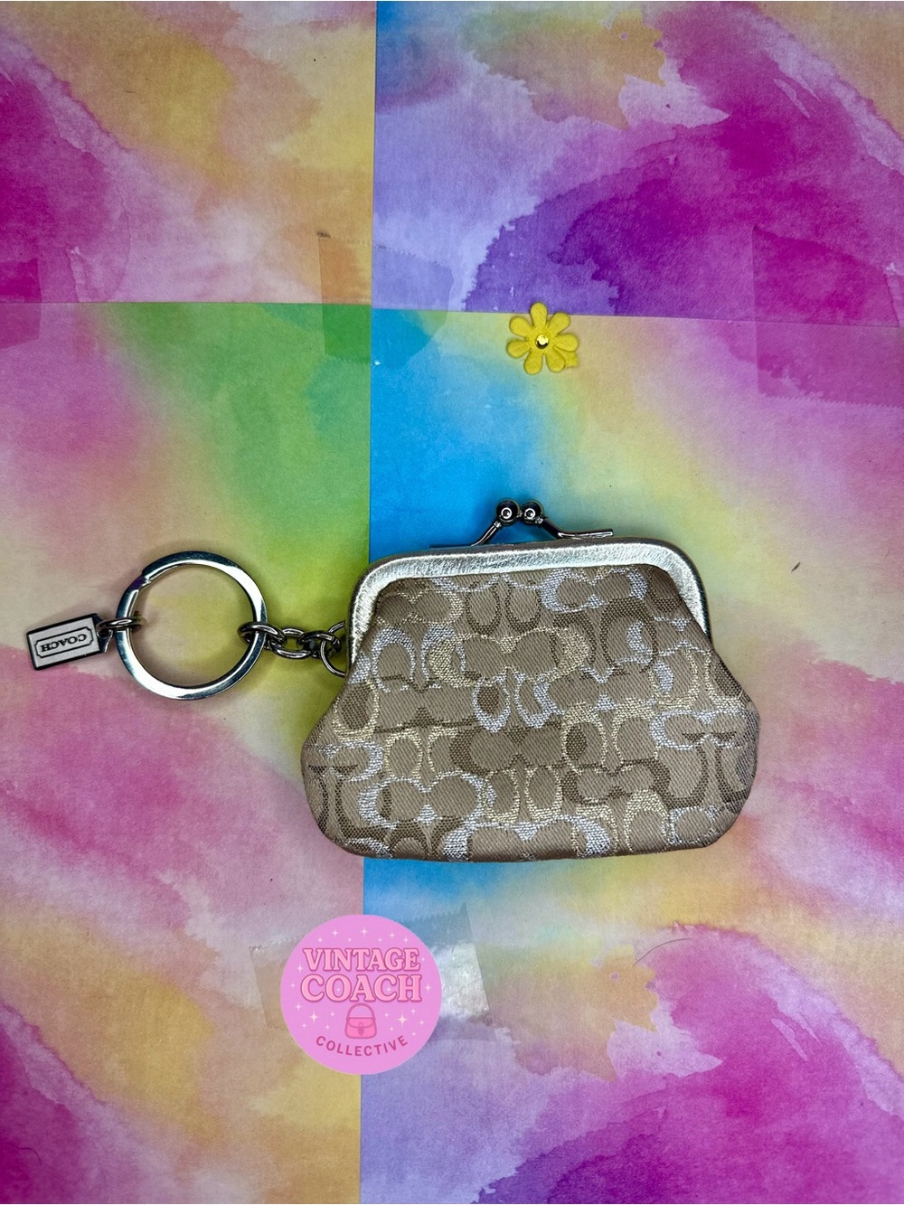 Rare optic coach kisslock coin purse